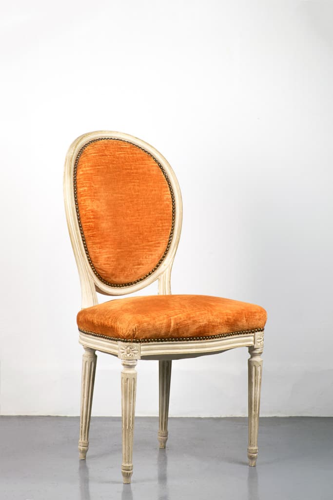 Set of Six Louis XVI Style Cameo Back Dining Chairs - French antique 餐椅 2
