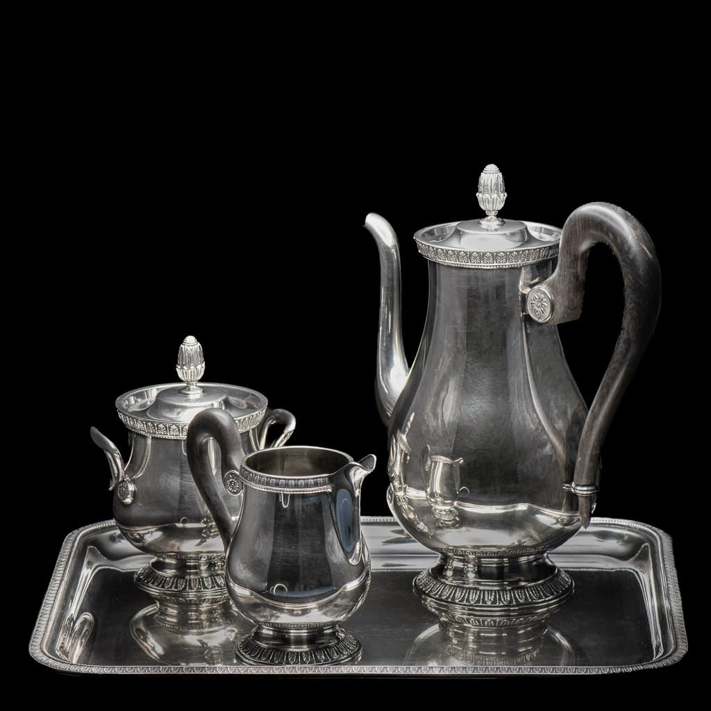 Rare Silver-plated Christofle Malmaison set - French antique 裝飾品 5