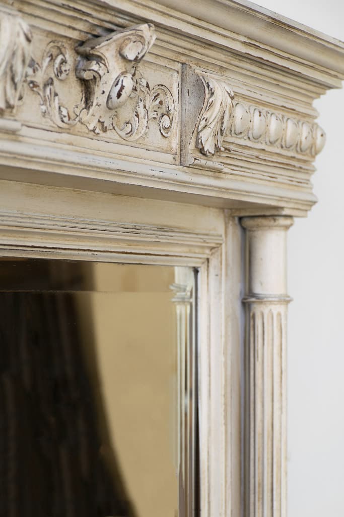 Large Louis XVI Painted Wood Antique Mirror - French antique 鏡 3