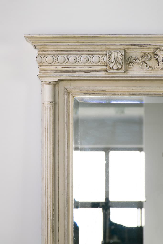 Large Louis XVI Painted Wood Antique Mirror - French antique 鏡 2