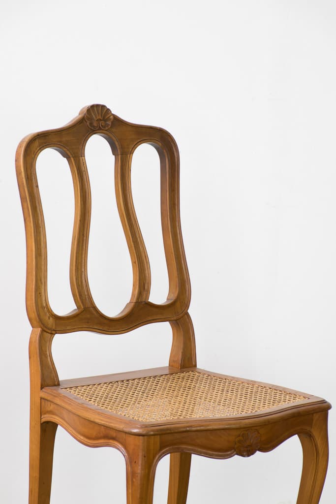 Set of Six French Louis XV Style Cane Chair - French antique dining chairs 2