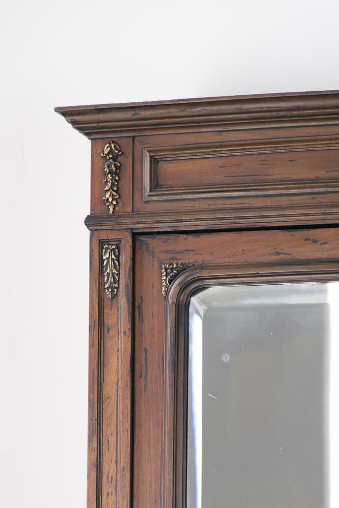 French Louis XVI Revival Mirrored Wardrobe with Bronze Mounts - French antique 書櫃 3