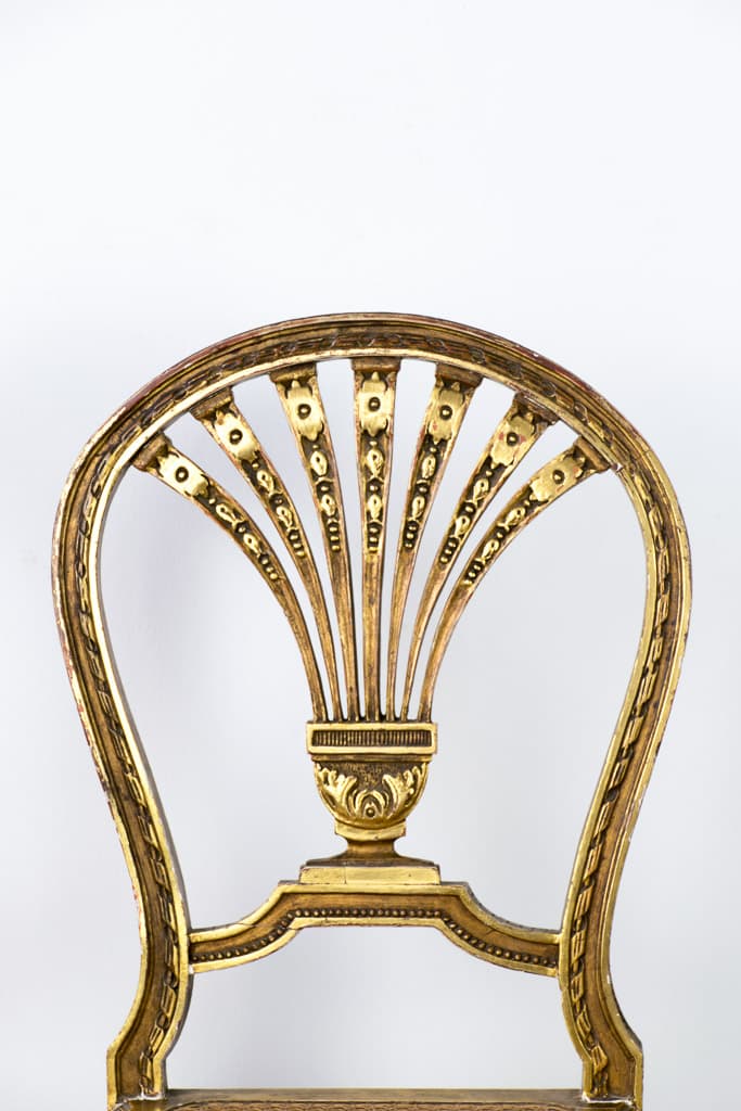 French Louis XVI Style Gilt Wood Chair - French antique chairs 3