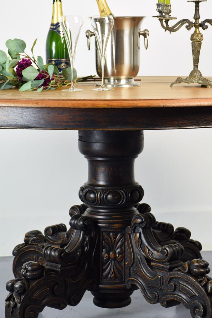 法國亨利 II 手工雕刻古董圓桌. - French antique dining tables 2