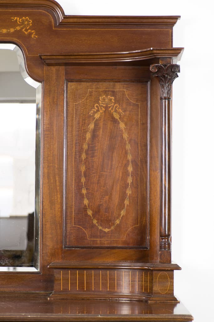 French Louis XVI Style Mahogany Cabinet - French antique cabinets 3