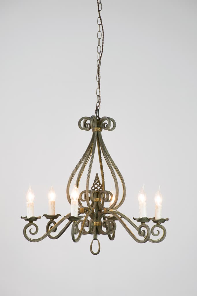 French Louis XV Style Wrought Iron Chandelier - French antique 吊燈 2