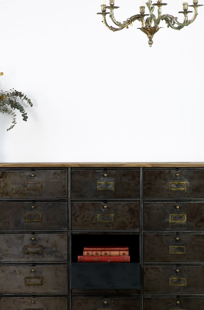French Industrial Metal Cabinet, by Roneo - French antique industrial cabinets 3