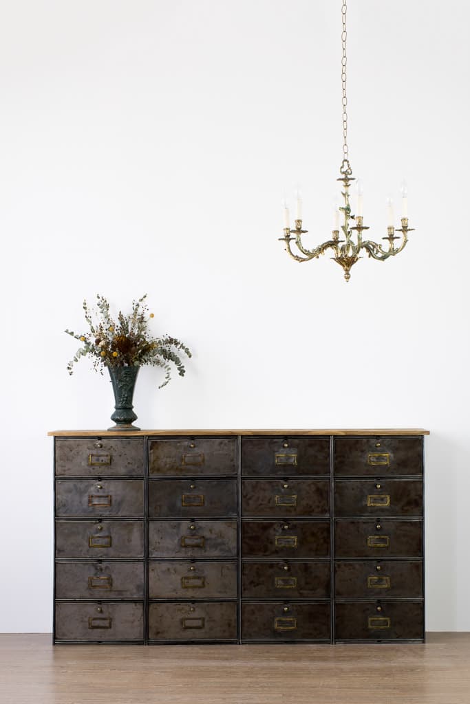 French Industrial Metal Cabinet, by Roneo - French antique industrial cabinets 4