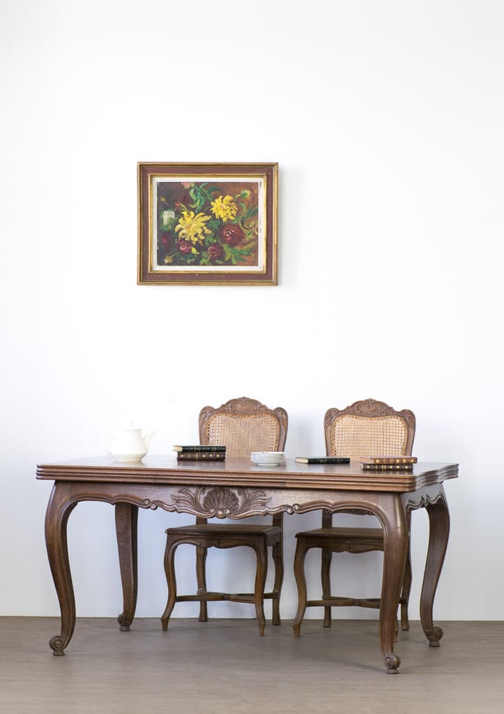 French Louis XV Style Oak Dining Table - French antique dining tables 2
