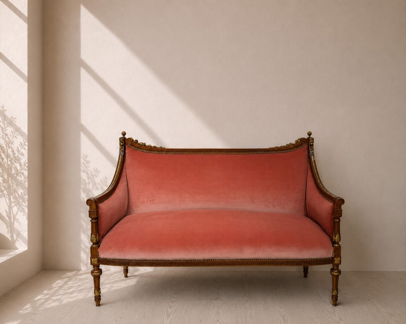 French Louis XVI Style Walnut and Giltwood Settee - French antique 沙發 2