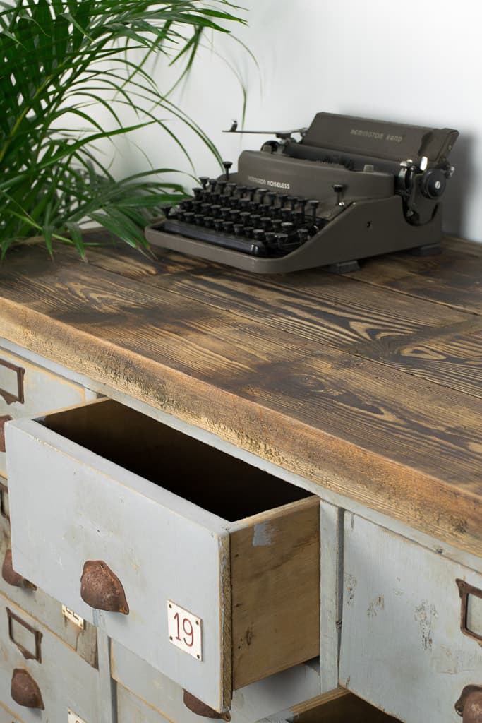 French Industrial Style Wooden Work Cabinet - French antique 邊櫃 2