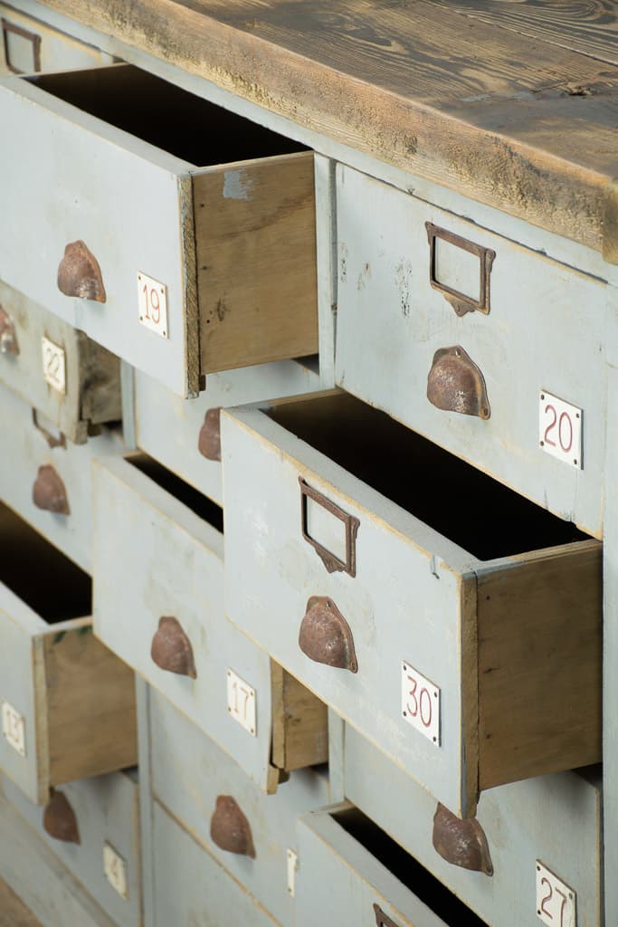 French Industrial Style Wooden Work Cabinet - French antique 邊櫃 4
