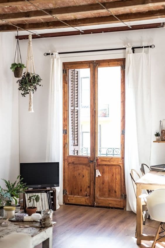 Pair of Old French Bistro Doors, Original Patina - French antique 門片 5