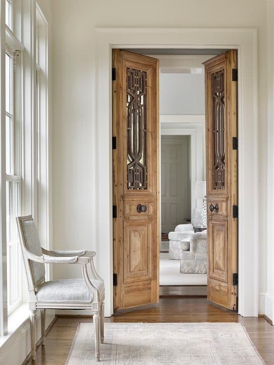 Pair of Old French Bistro Doors, Original Patina - French antique 門片 6