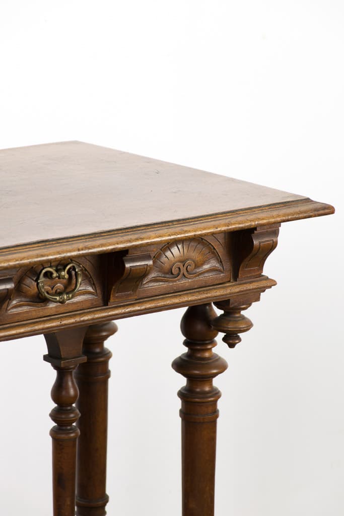 Tiny French Henri II Style Table, Oak - French antique side tables 3