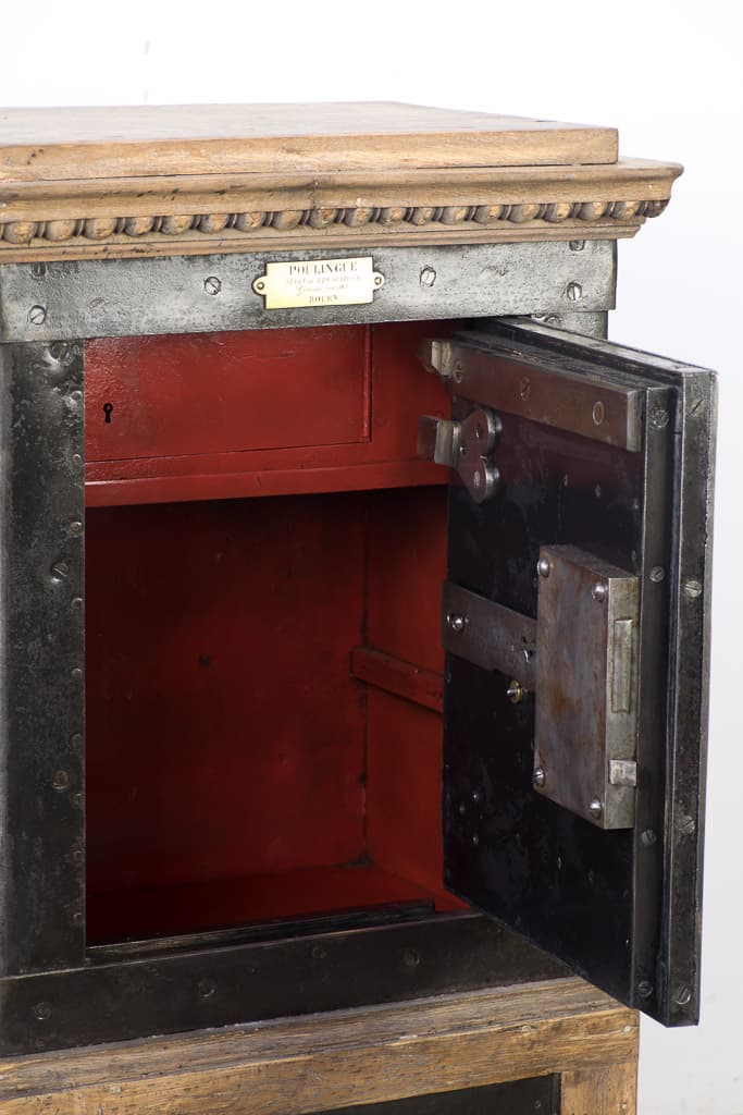 19th Century French Metal and Wood Safe - French antique 保險箱 3