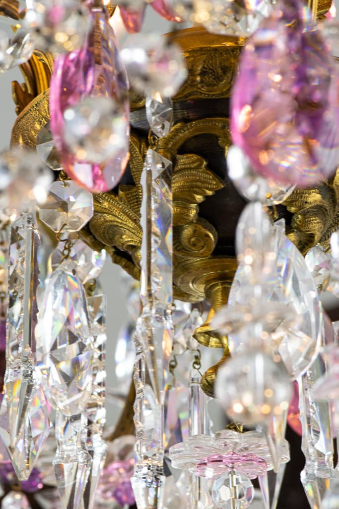Elegant French Antique Fine Cut Crystal Chandelier - French antique chandeliers & pendants 2