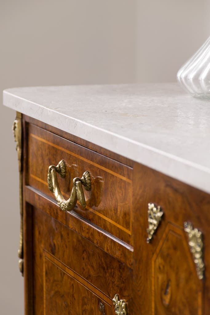 Louis XVI Style Marble-top Chest of Drawers - French antique cabinets 3
