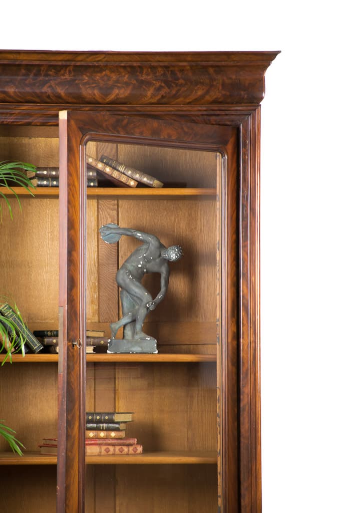 Early 20th Century French Louis-Philippe Revival Mahogany Vitrine Bookcase - French antique display cabinet 3