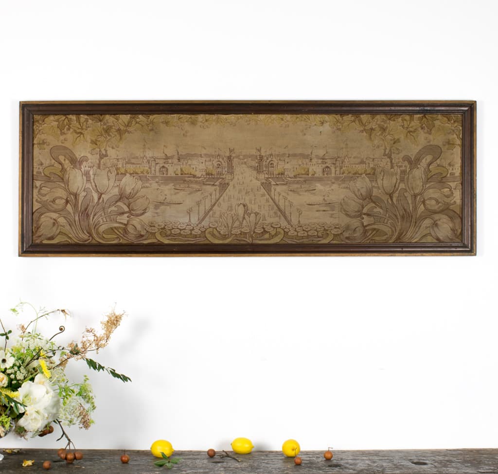 Hand Knitted French Decorative Tapestry - French antique decorative objects 3