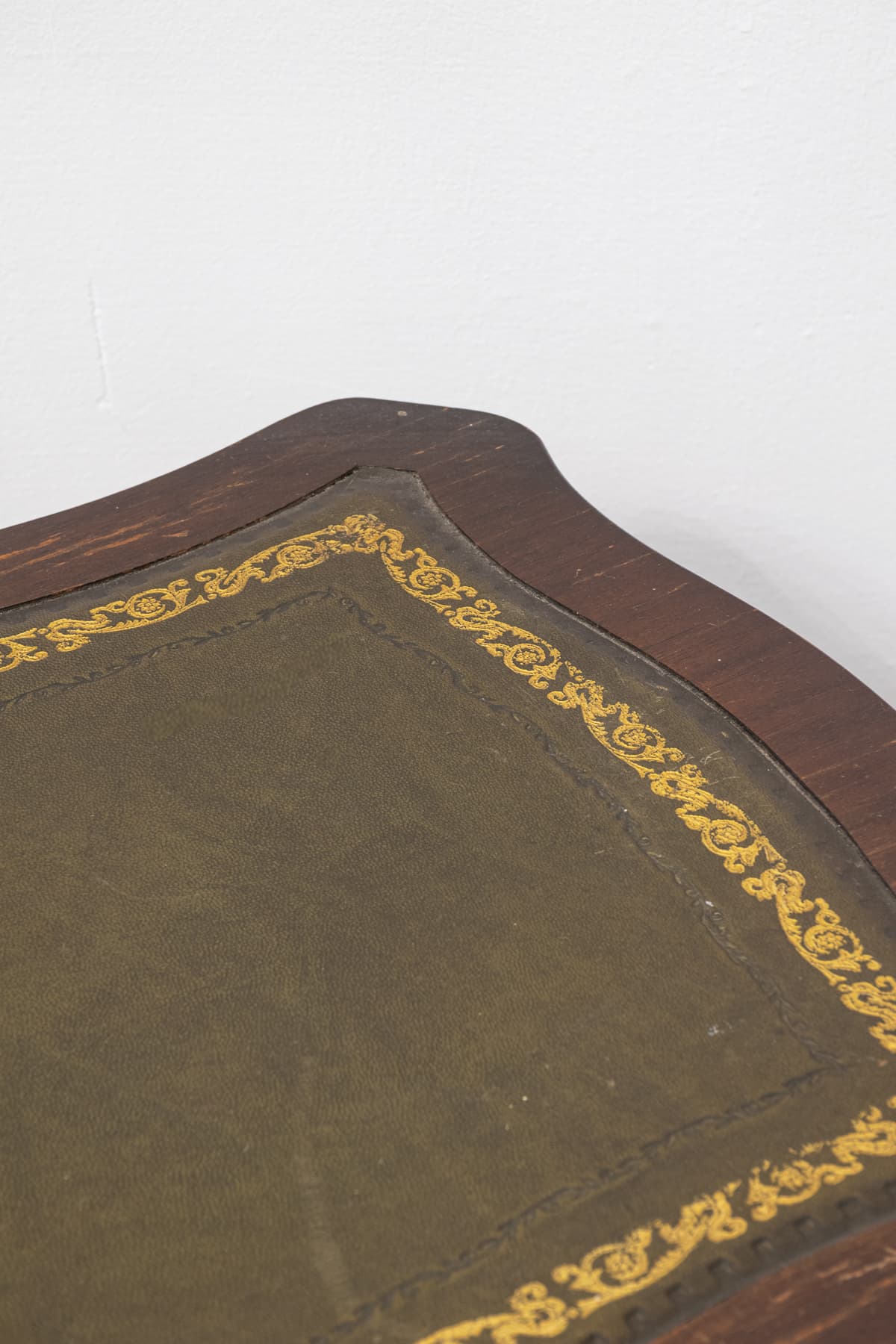 Elegant French Antique Leather-Top Side Table - French antique side tables 2