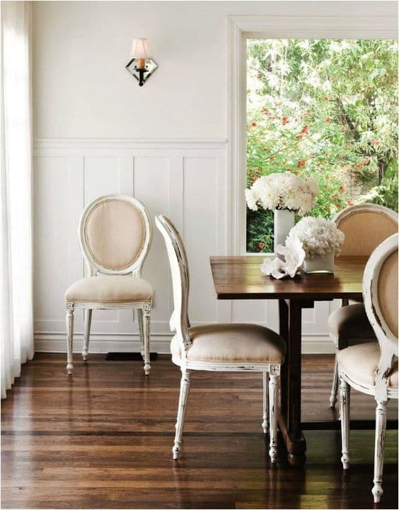 French Louis XVI Style Leather and Caned Chair - French antique 餐椅 5