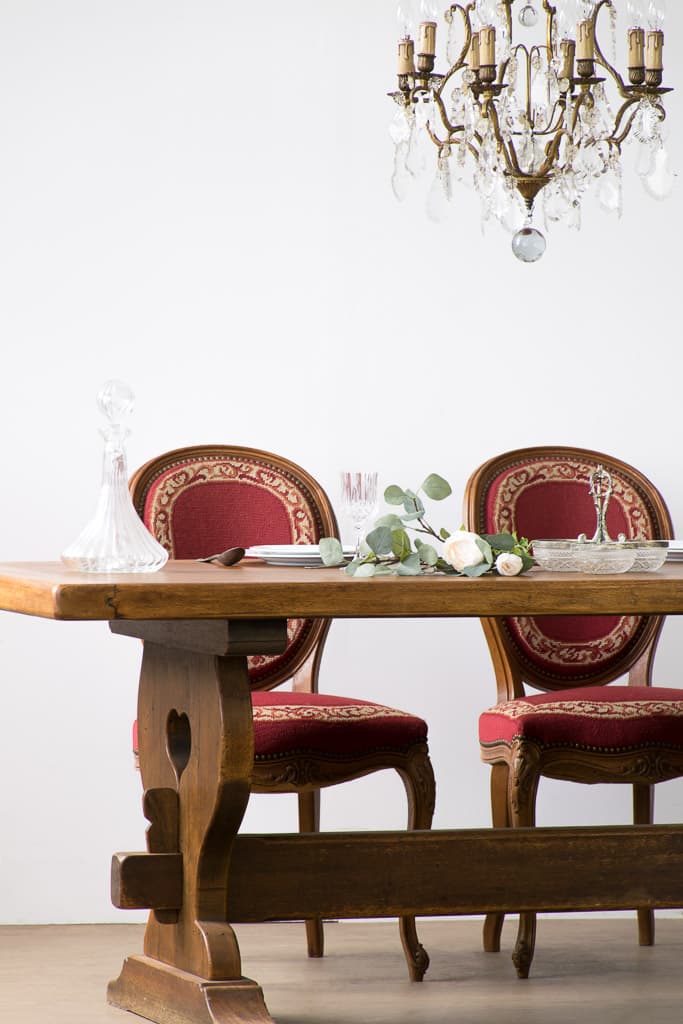 French Oakwood Trestle Style Farmhouse Dining table - French antique 餐桌 2