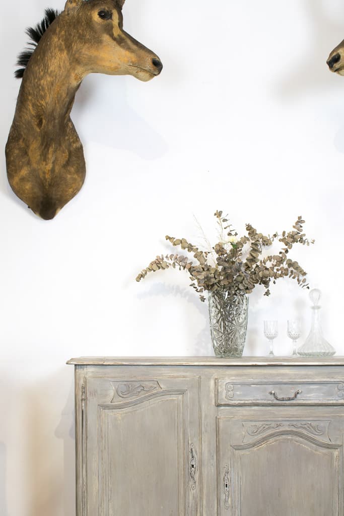 French Louis XV Style Painted Sideboard - French antique cabinets 2