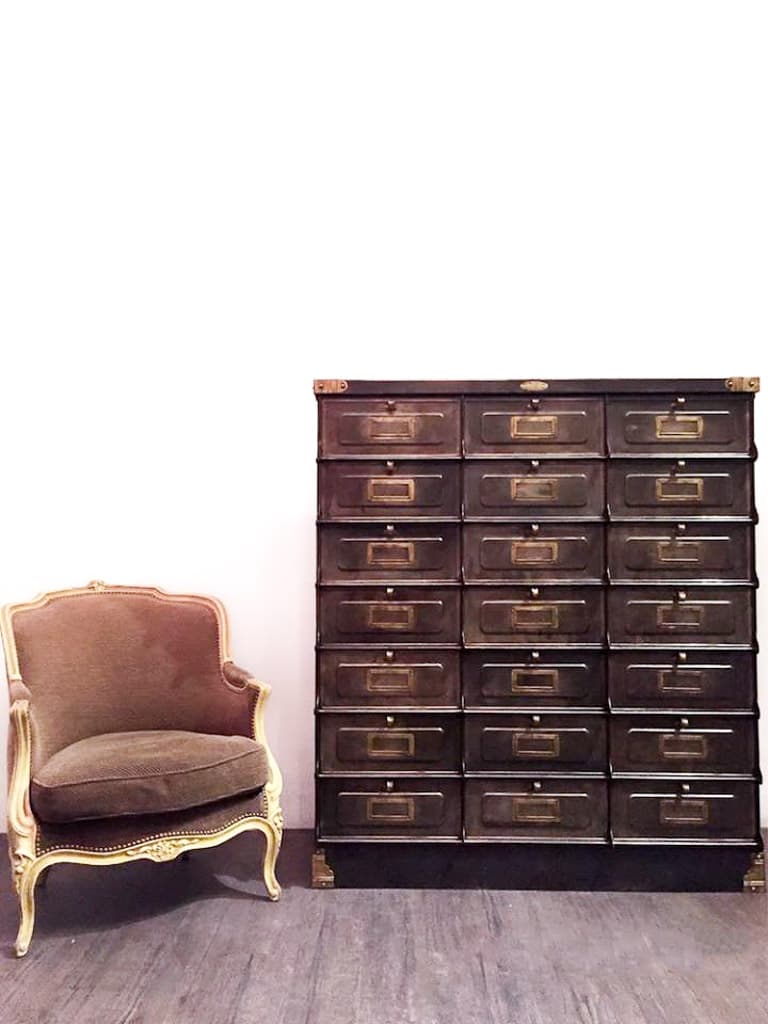 Exceptional French Startor Industrial Metal Cabinet - French antique industrial cabinets 2