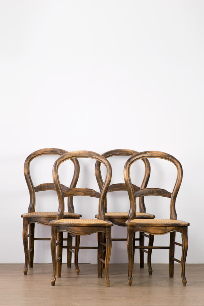 Set of Four Antique Louis Philippe Caned Chairs - French antique dining chairs 5