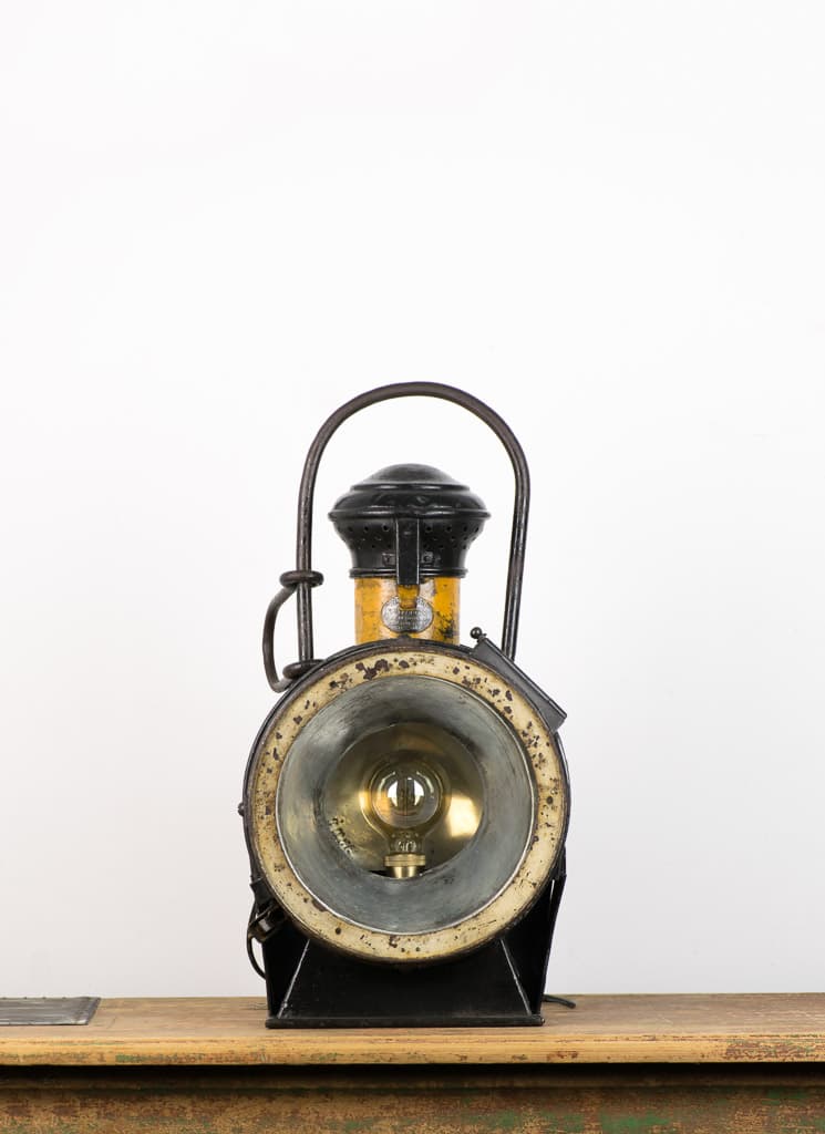 French Antique Locomotive Headlight - French antique floor lamps 4