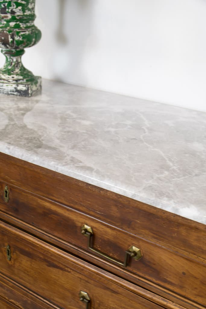 French Louis XVI Style marble Top Sideboard - French antique chest of drawers 3