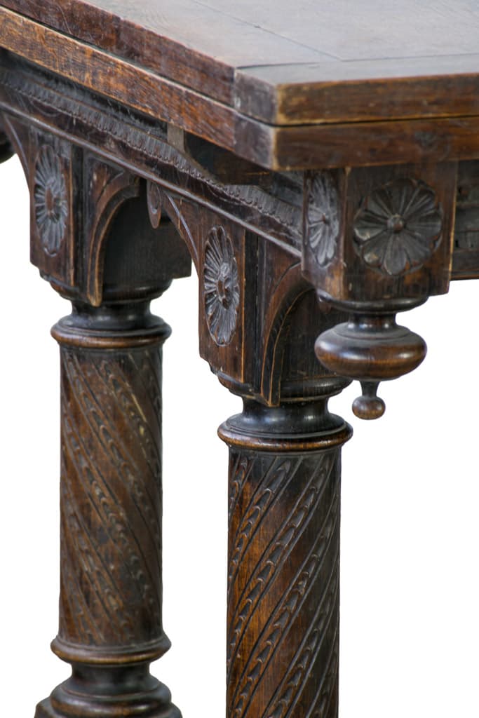 French Gothic Style hand-carved antique dining table - French antique dining tables 2