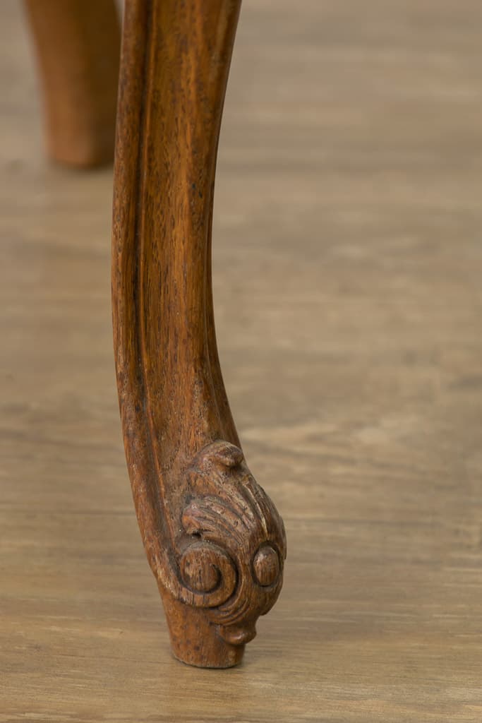Set of Six Louis XV Style upholstered Dining Chairs - French antique dining chairs 6