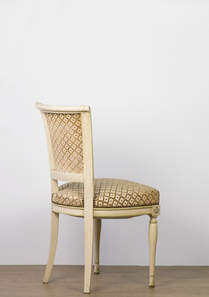 Set of Four French Directoire-Style Painted Wood Dining Chairs - French antique dining chairs 6