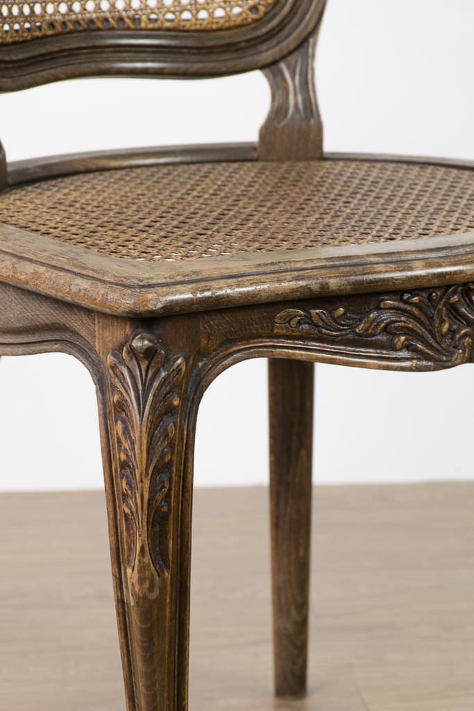 Set of Four French Louis XV Style Caned Chair - French antique 餐椅 5