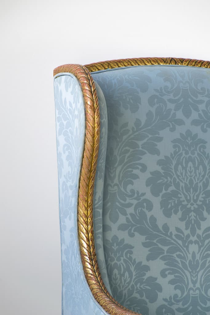 Rare Pair of French Louis XVI Style Gilt Wood Armchair - French antique armchairs 4