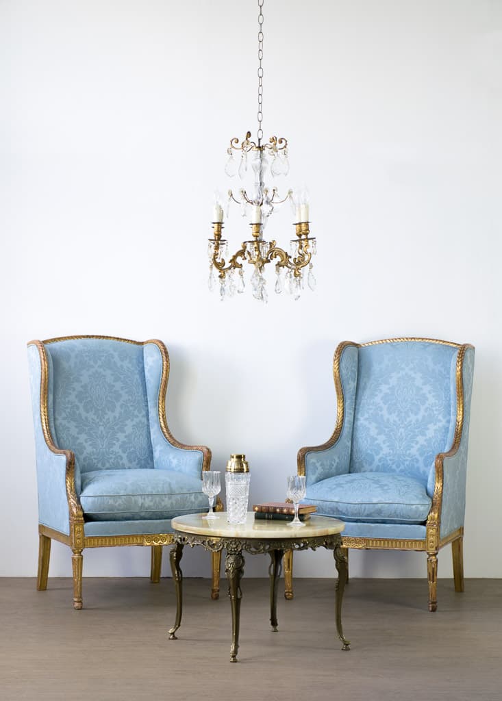 Rare Pair of French Louis XVI Style Gilt Wood Armchair - French antique armchairs 2