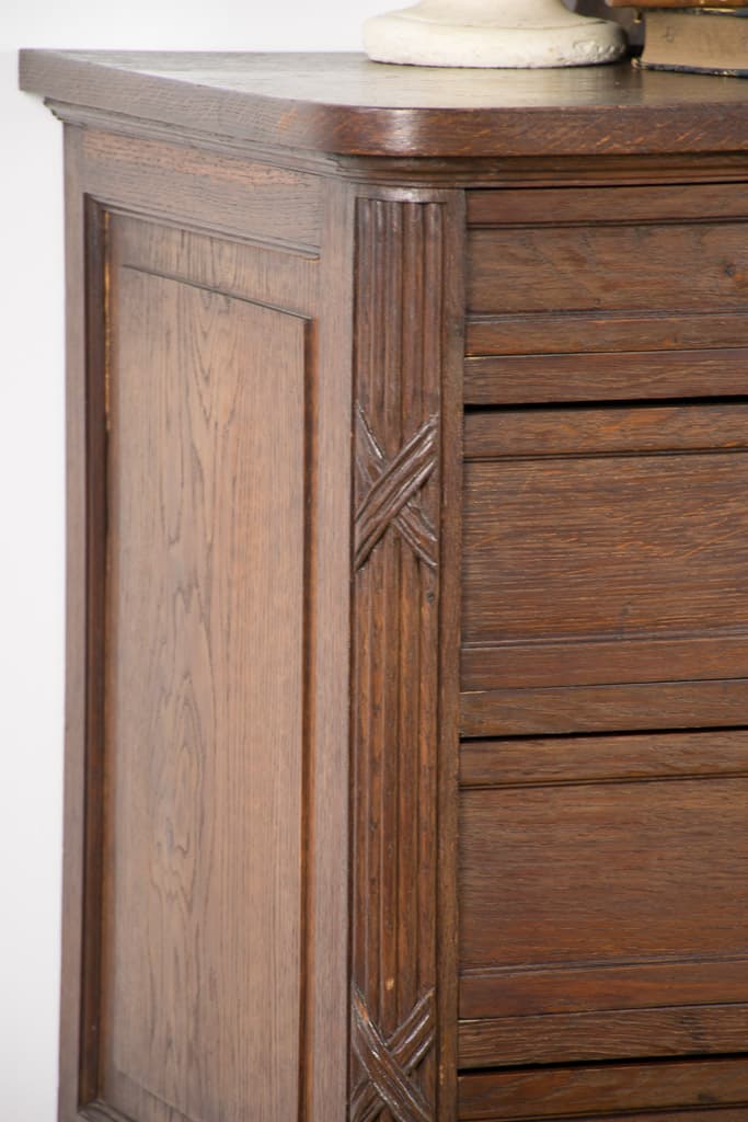 French Country Louis XVI Oak Chest of Drawers - French antique chest of drawers 2