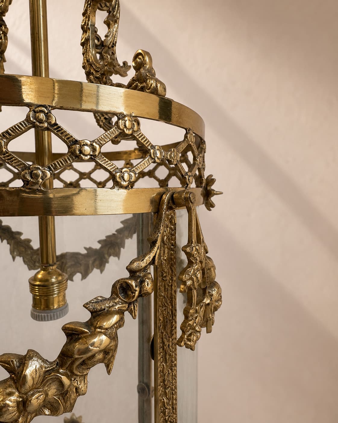 Pair of French Louis XVI Style Lantern Chandeliers - French antique chandeliers & pendants 5