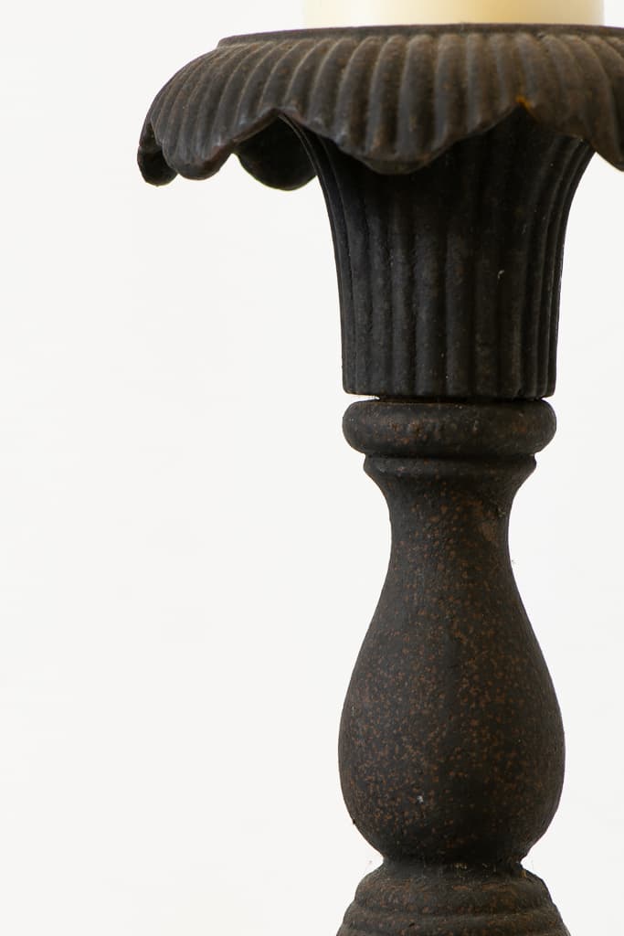 Pair of 19th Century Cast Iron Floor Table Candle Holders - French antique 裝飾品 2
