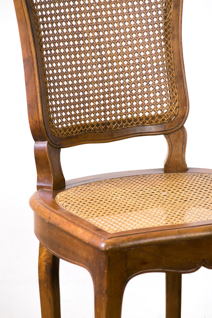 Set of 4 Elegant Louis XV Style Beechwood Caned Chairs - French antique dining chairs 3