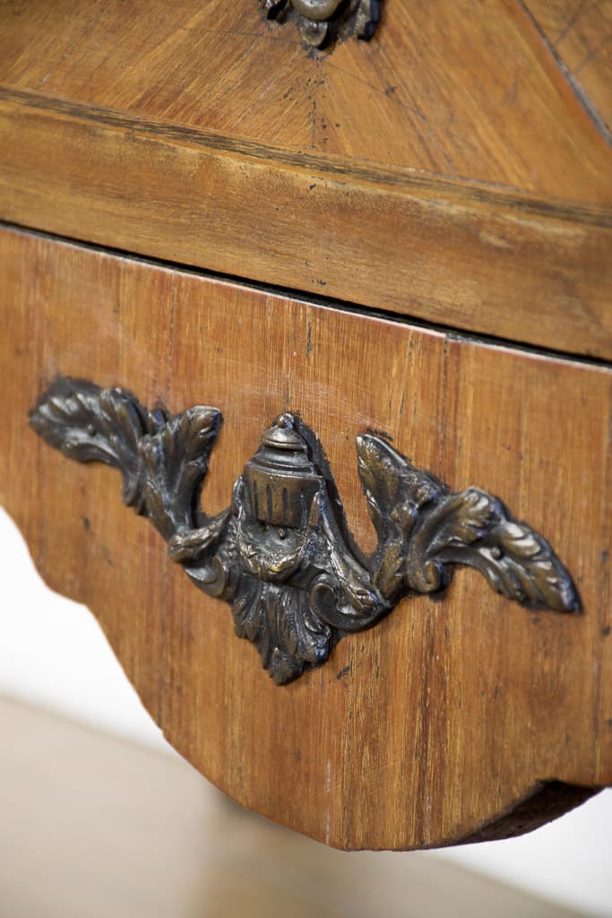 French Louis XV Marquetry Marble Top Commode - French antique chest of drawers 6