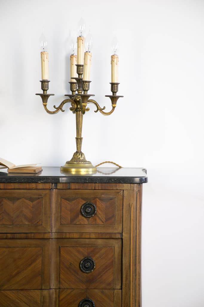 French Louis XV Marquetry Marble Top Commode - French antique chest of drawers 5