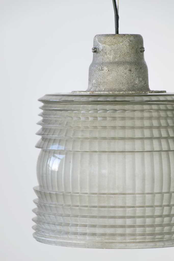 Mid-Century Modern Holophane Paris Street Lights - French antique industrial lighting 3
